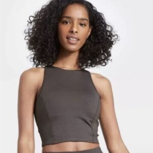 All in Motion Grey Fitted Crop Tank Top #1001